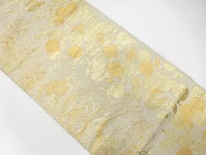 綴れ　荒波に菊模様織り出し　袋帯